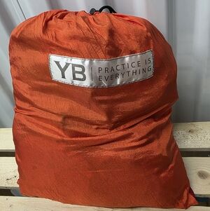 YB Yoga Trapeze Orange Drawstring Bag